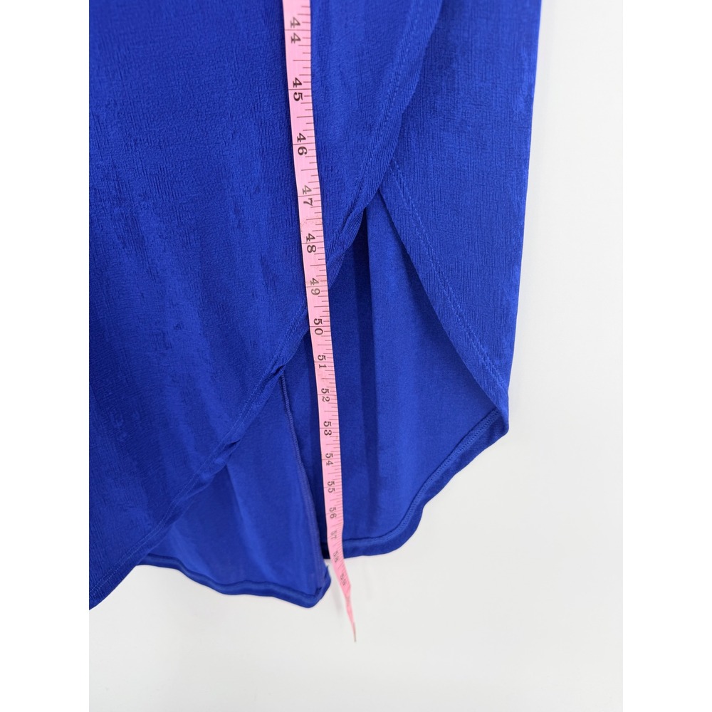 Lucy In The Sky Royal Blue Cowl Neck Wrap Maxi Dress Formal Prom Gown Womens L - Picture 6 of 9